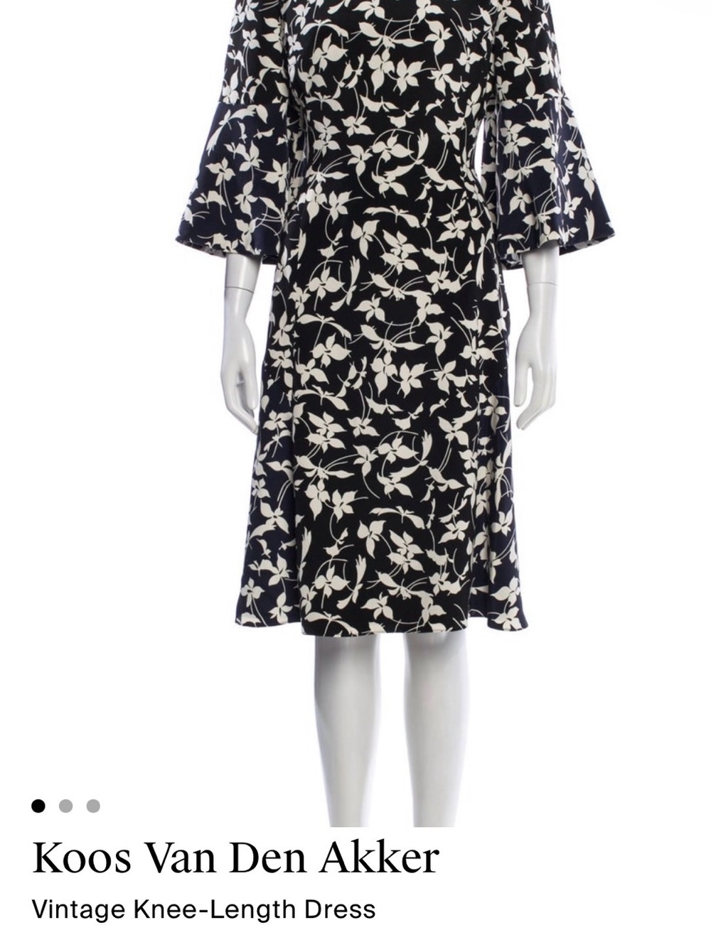 Koos Van Den Akker Floral Knee-Length Dress